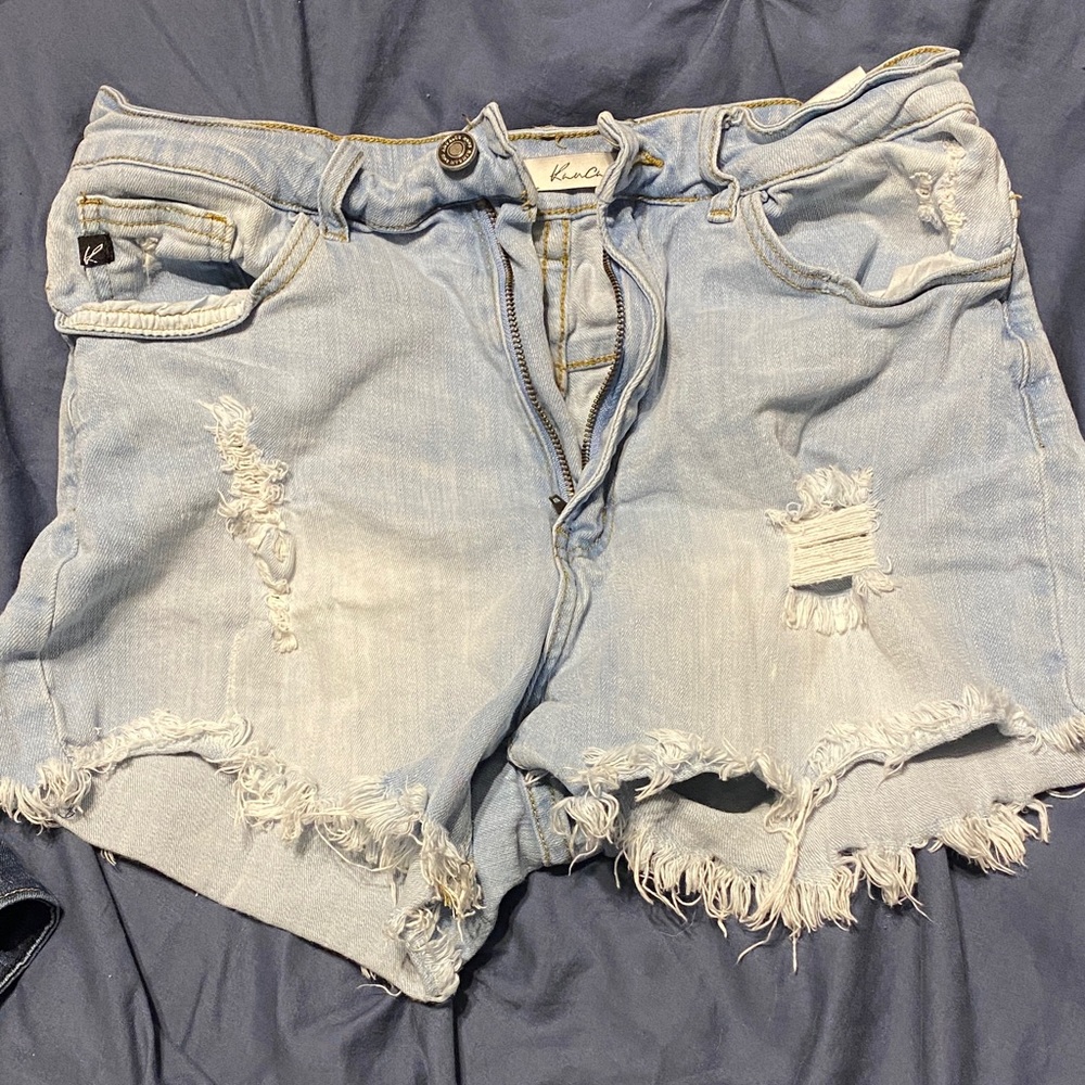 KanCan Light Blue Distressed Jean Shorts size 29